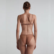 Her Senses Mesh Demi Underwire Bra Toffee