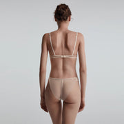 Her Senses Mesh Demi Underwire Bra Ivory White