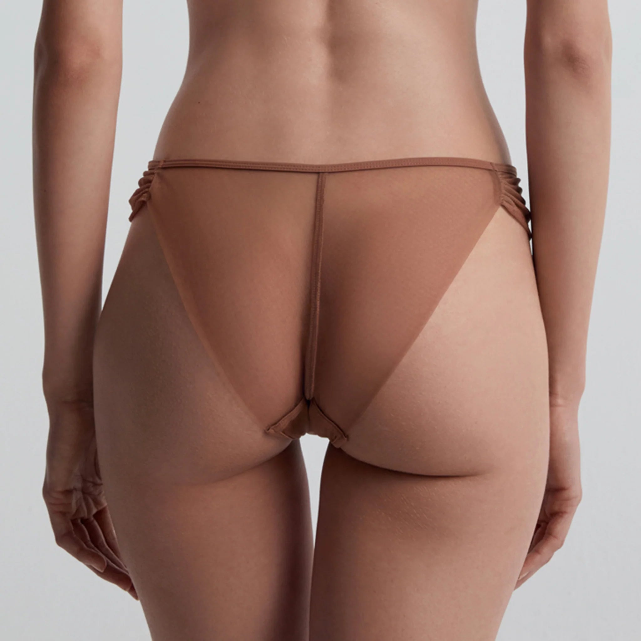 Her Senses Mesh Mid-Rise Brief Toffee