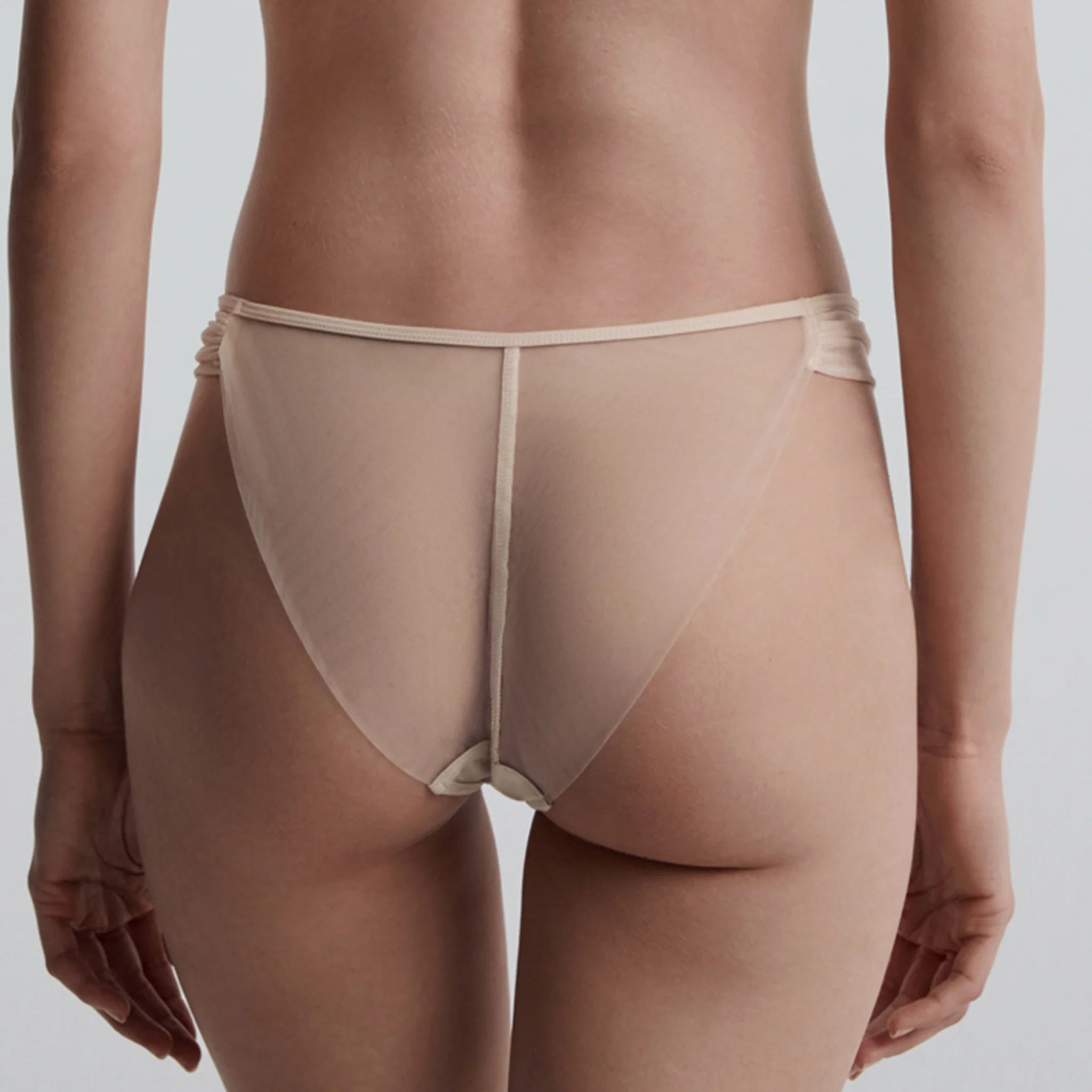 Her Senses Mesh Mid-Rise Brief Ivory White