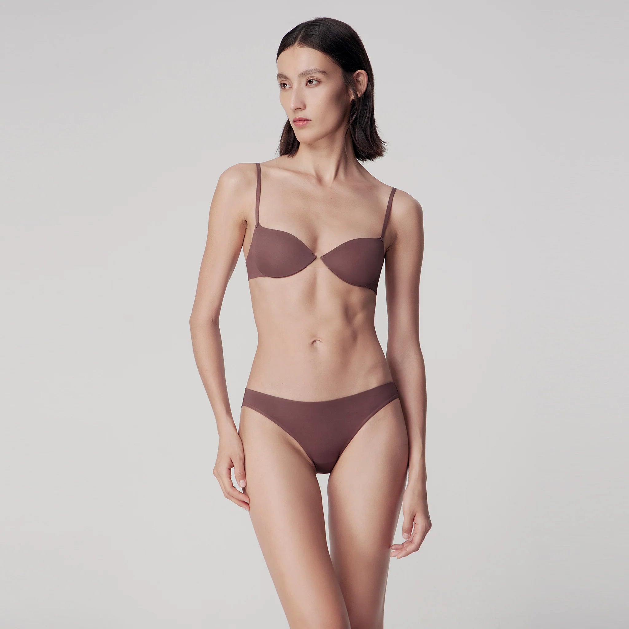 Her Senses Minimalist Stretch Low-rise Briefs Rust