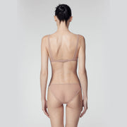 Her Senses Heart Shape Embroidery Low-rise Brief Foggy Pink
