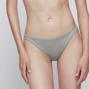 Her Senses Elastic Mesh Overlay Mid-Rise Briefs Grey Blue