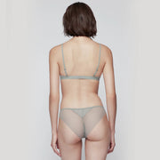 Her Senses Elastic Mesh Overlay Mid-Rise Briefs Grey Blue