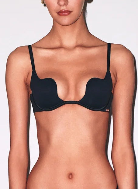Fleur du Mal Le Stretch Micro U-Plunge Bra Black