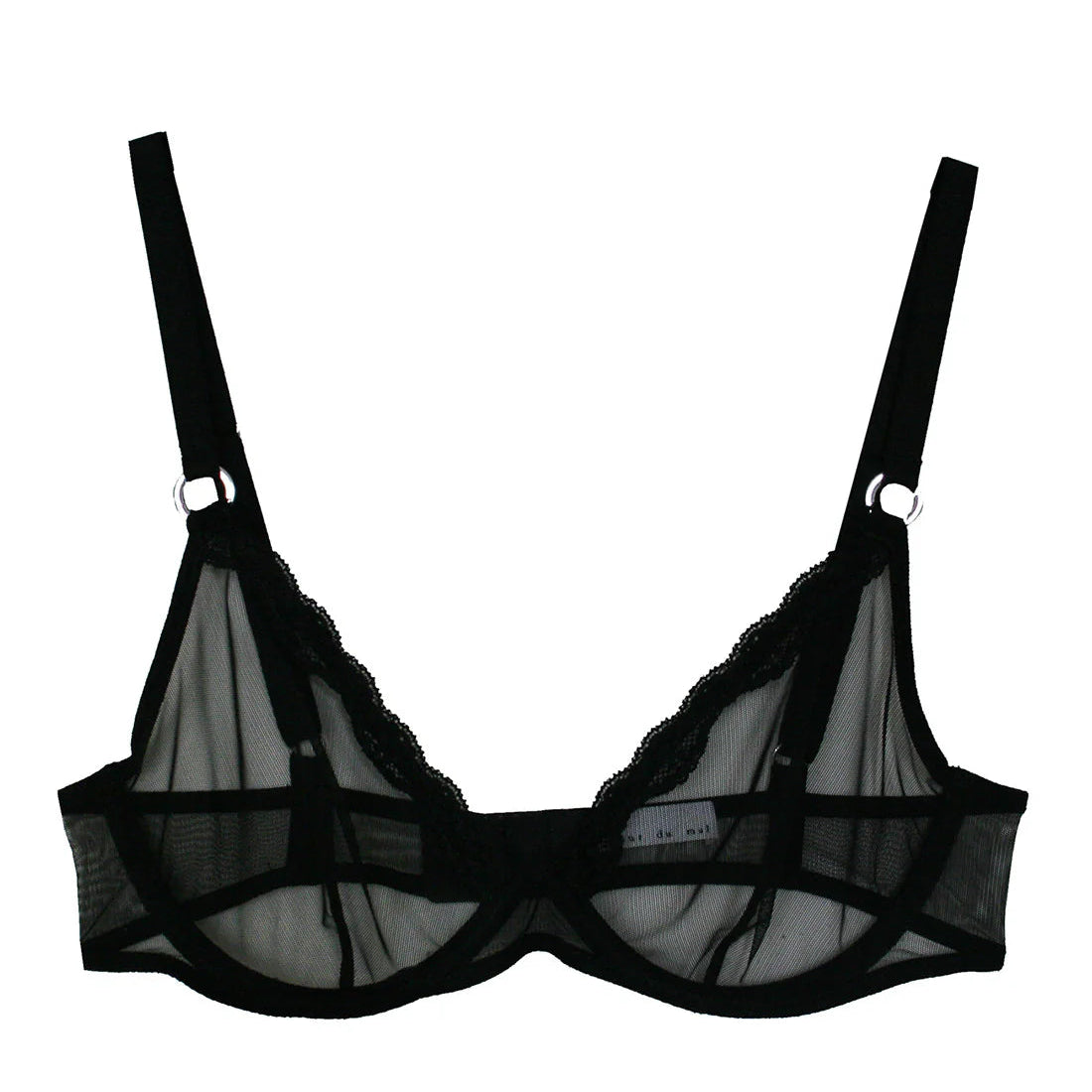 Fleur du Mal Sheer Tull Demi Black