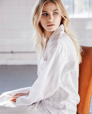 Bodas Shadow Stripe PJ Set White (Long)