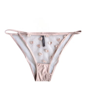 Her Senses Heart Shape Embroidery Low-rise Brief Foggy Pink