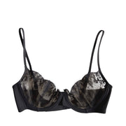 Her Senses Leavers Eyelash Lace Underwire Bra Black