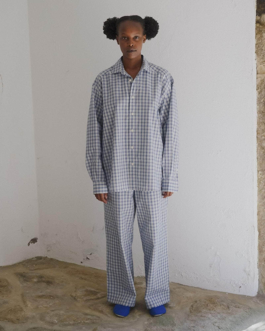 Baserange Claude Shirt Blue Check
