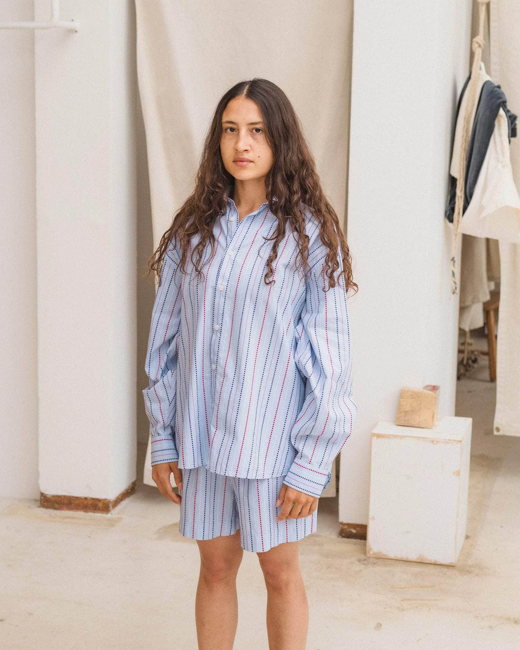 Baserange Claude Shirt Matrix Stripe – the lingerie and her film