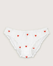 Scarlette Ateliers Bonnie Panty White Hearts Embroideries