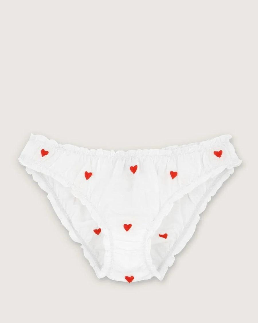 Scarlette Ateliers Bonnie Panty White Hearts Embroideries