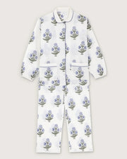 Scarlette Ateliers Claudine Pajama Set Blue Poppy Print