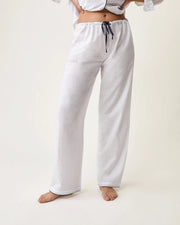 Scarlette Ateliers Thelma Pajama Set White With Navy Piping