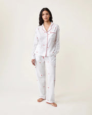 Scarlette Ateliers Thelma Pajama Set Red Hearts Embroideries